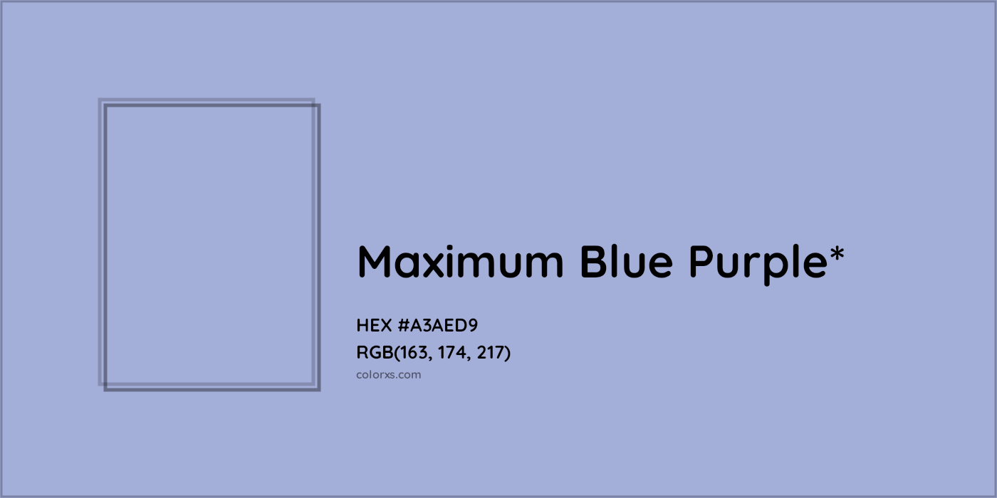 HEX #A3AED9 Color Name, Color Code, Palettes, Similar Paints, Images