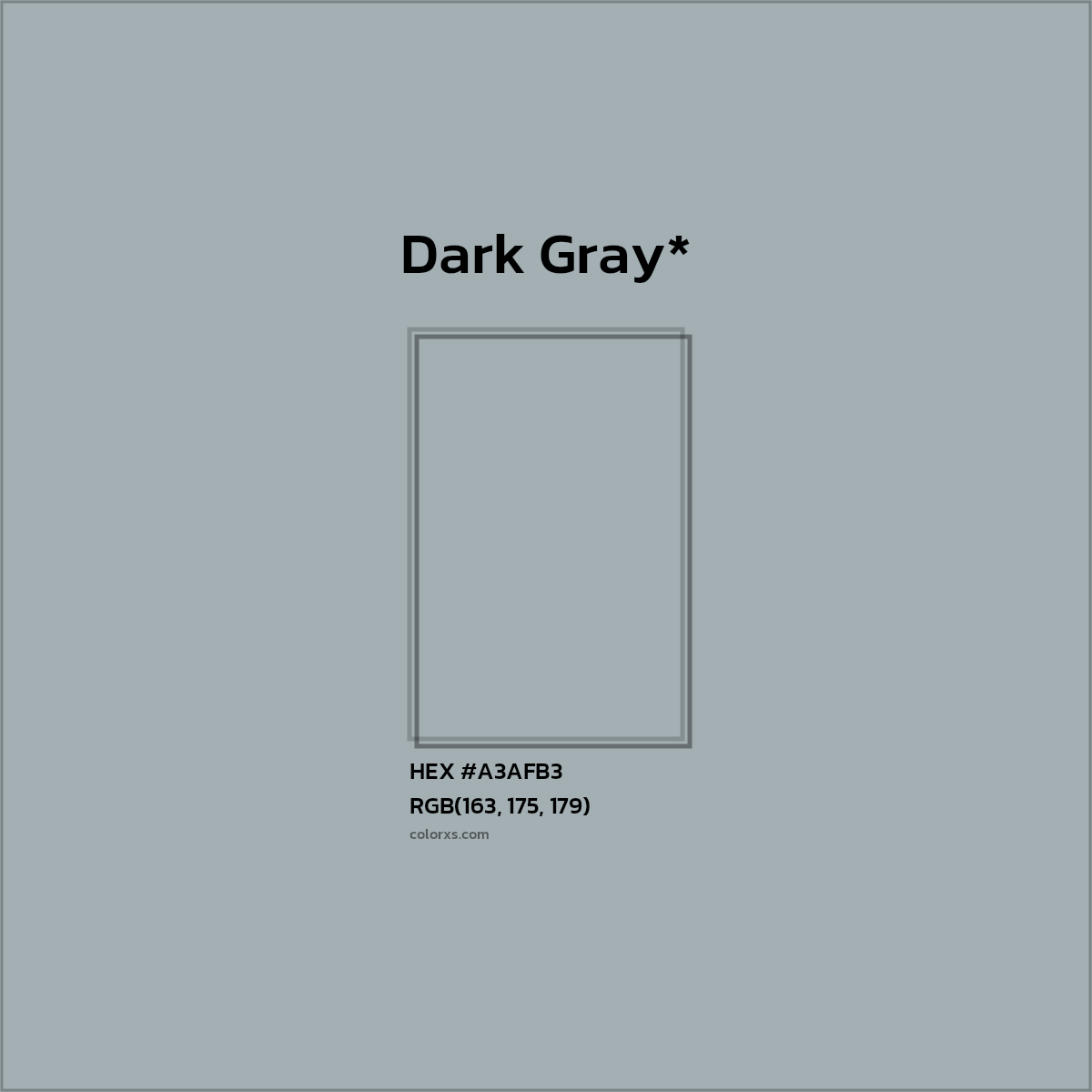 HEX #A3AFB3 Color Name, Color Code, Palettes, Similar Paints, Images