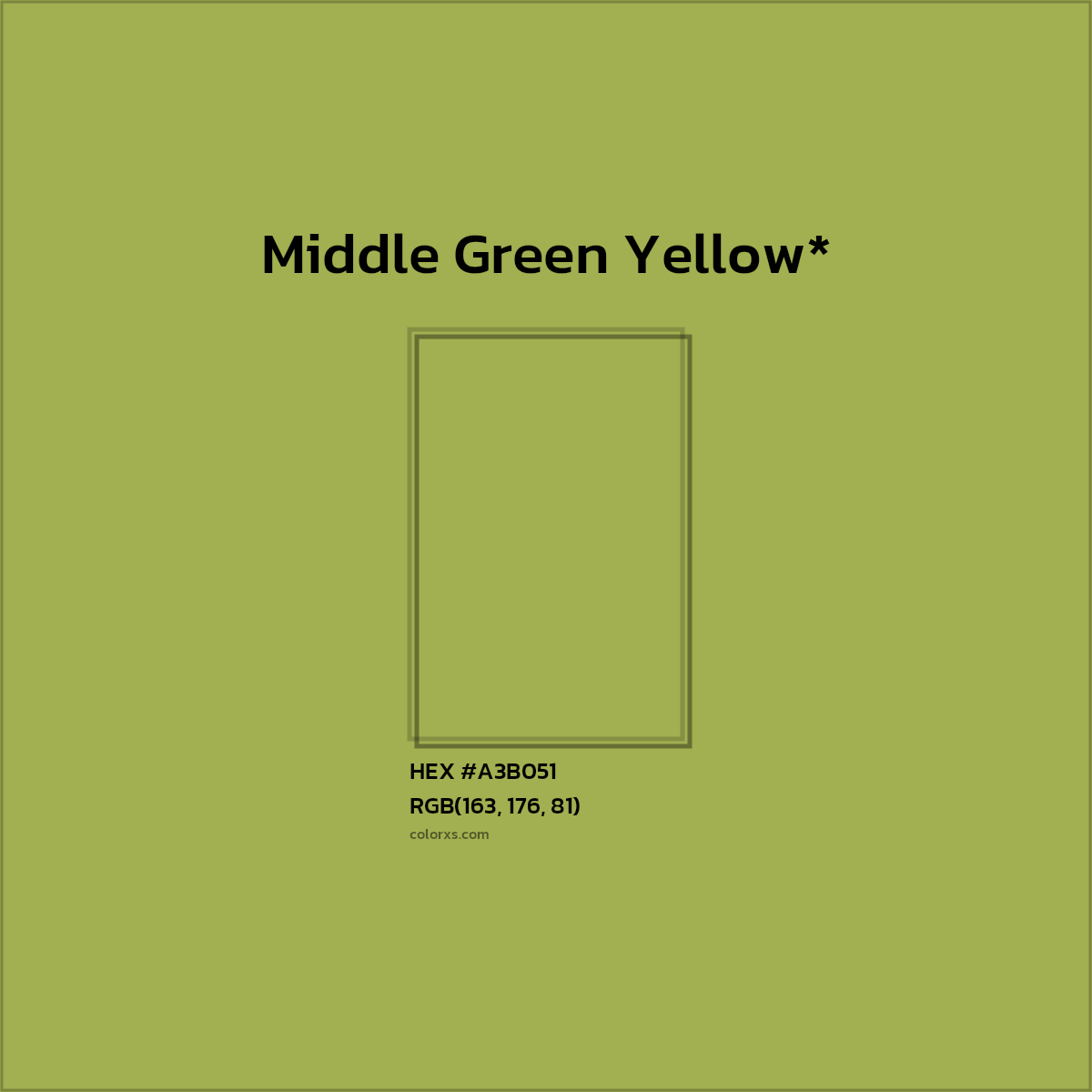 HEX #A3B051 Color Name, Color Code, Palettes, Similar Paints, Images