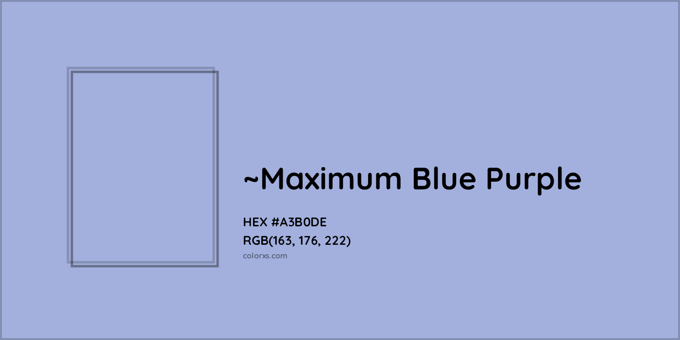 HEX #A3B0DE Color Name, Color Code, Palettes, Similar Paints, Images