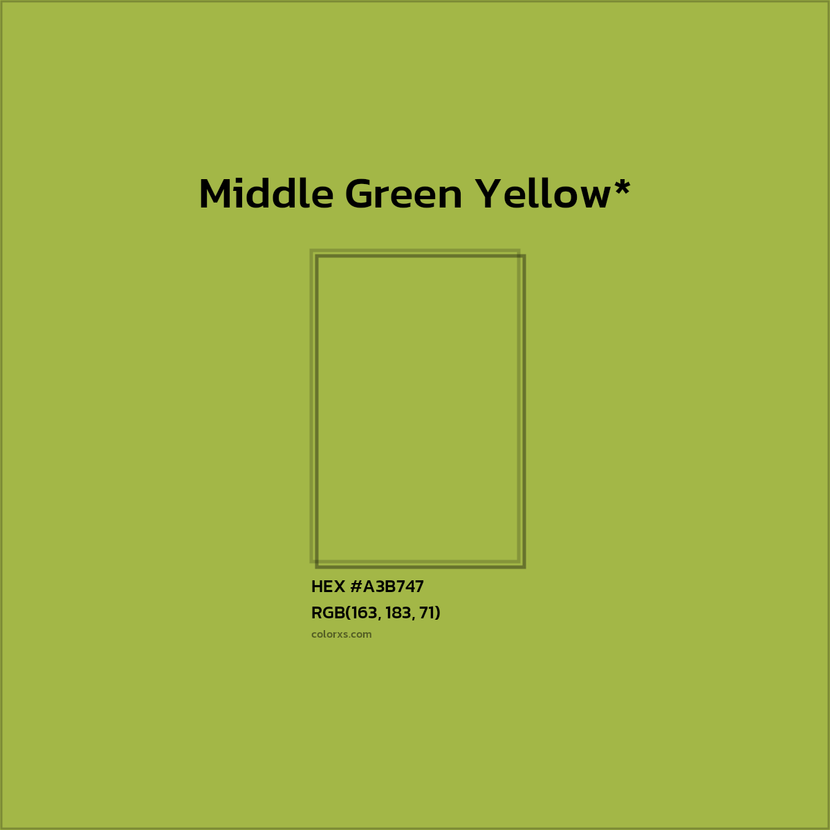 HEX #A3B747 Color Name, Color Code, Palettes, Similar Paints, Images