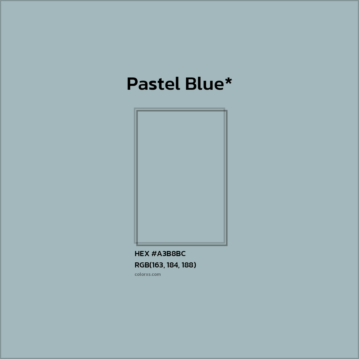 HEX #A3B8BC Color Name, Color Code, Palettes, Similar Paints, Images