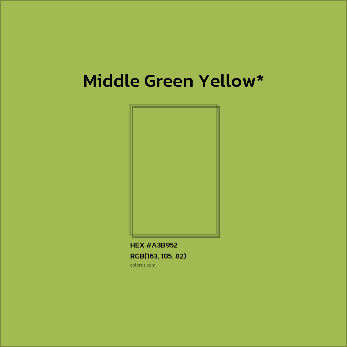 HEX #A3B952 Color Name, Color Code, Palettes, Similar Paints, Images