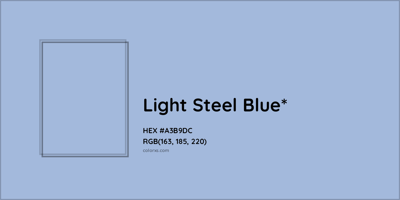 HEX #A3B9DC Color Name, Color Code, Palettes, Similar Paints, Images