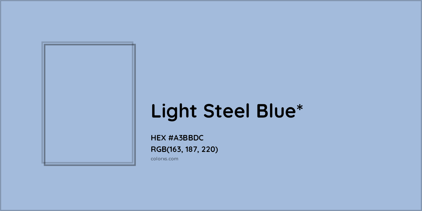 HEX #A3BBDC Color Name, Color Code, Palettes, Similar Paints, Images