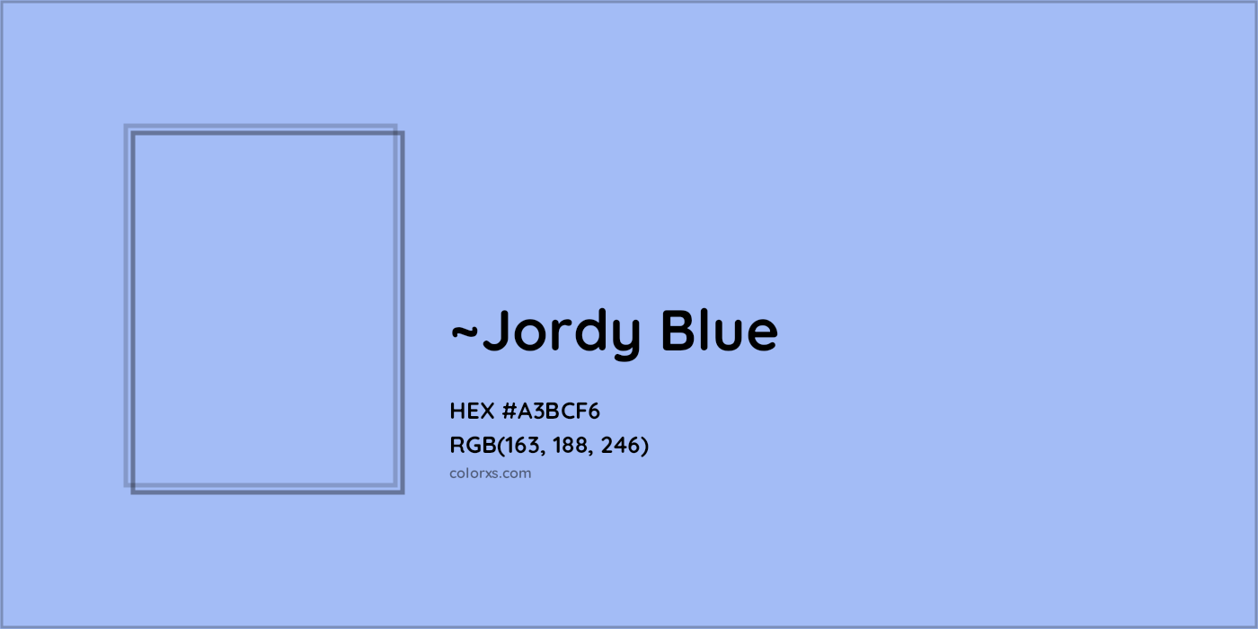 HEX #A3BCF6 Color Name, Color Code, Palettes, Similar Paints, Images