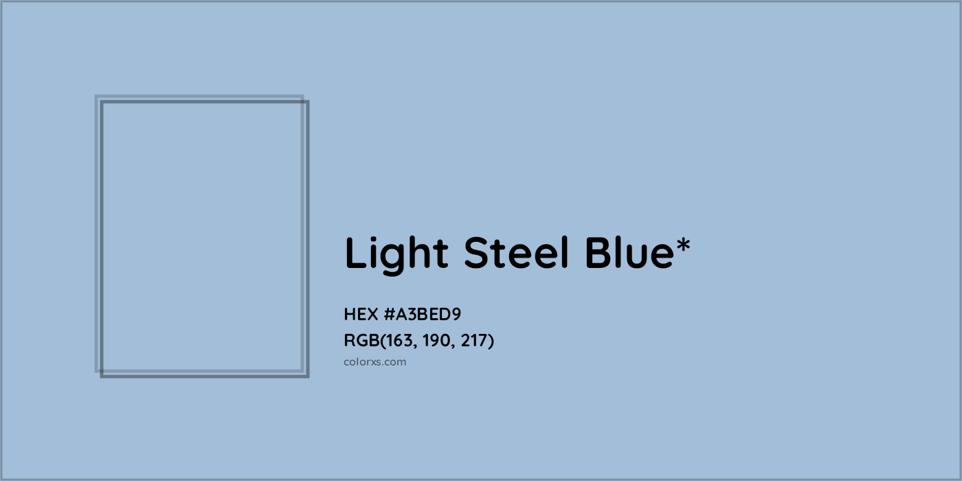 HEX #A3BED9 Color Name, Color Code, Palettes, Similar Paints, Images