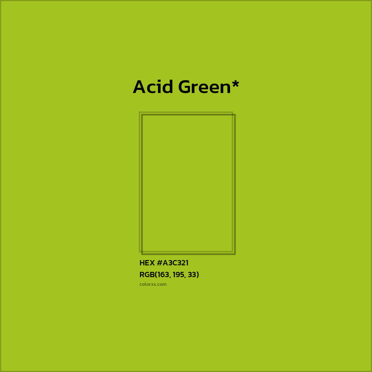 HEX #A3C321 Color Name, Color Code, Palettes, Similar Paints, Images