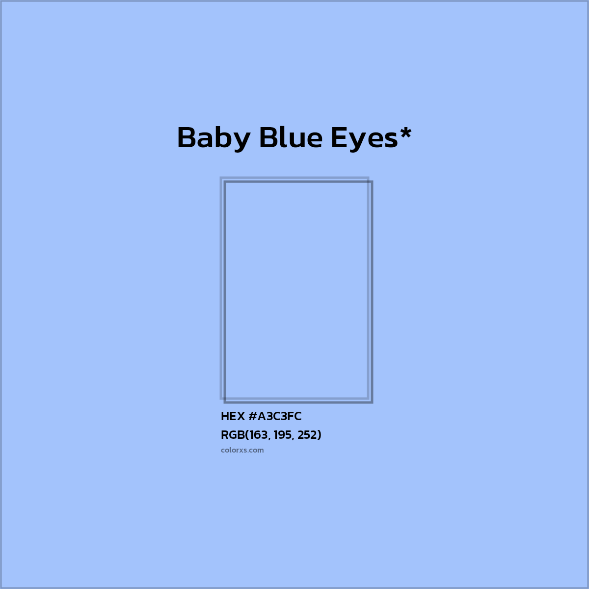 HEX #A3C3FC Color Name, Color Code, Palettes, Similar Paints, Images