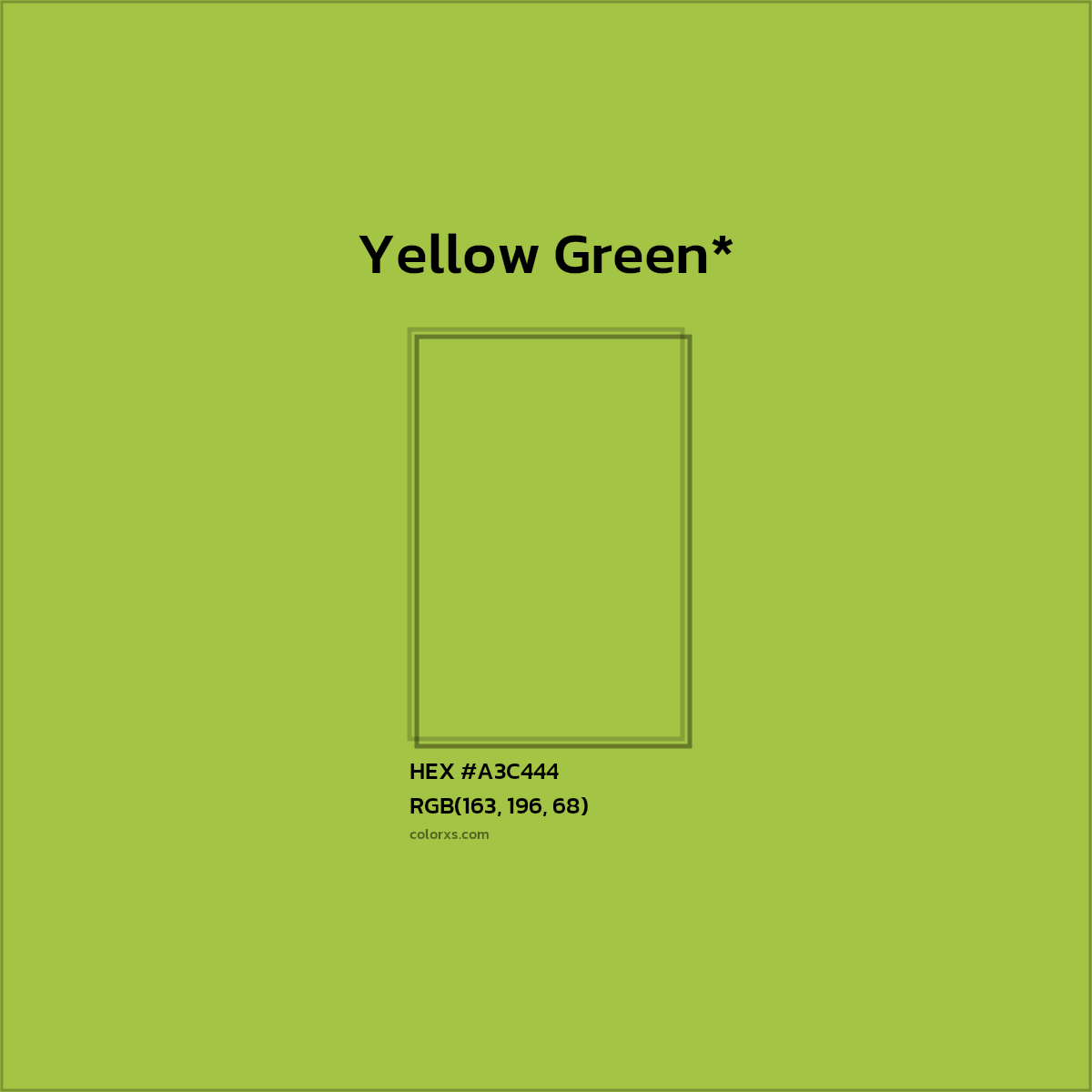 HEX #A3C444 Color Name, Color Code, Palettes, Similar Paints, Images