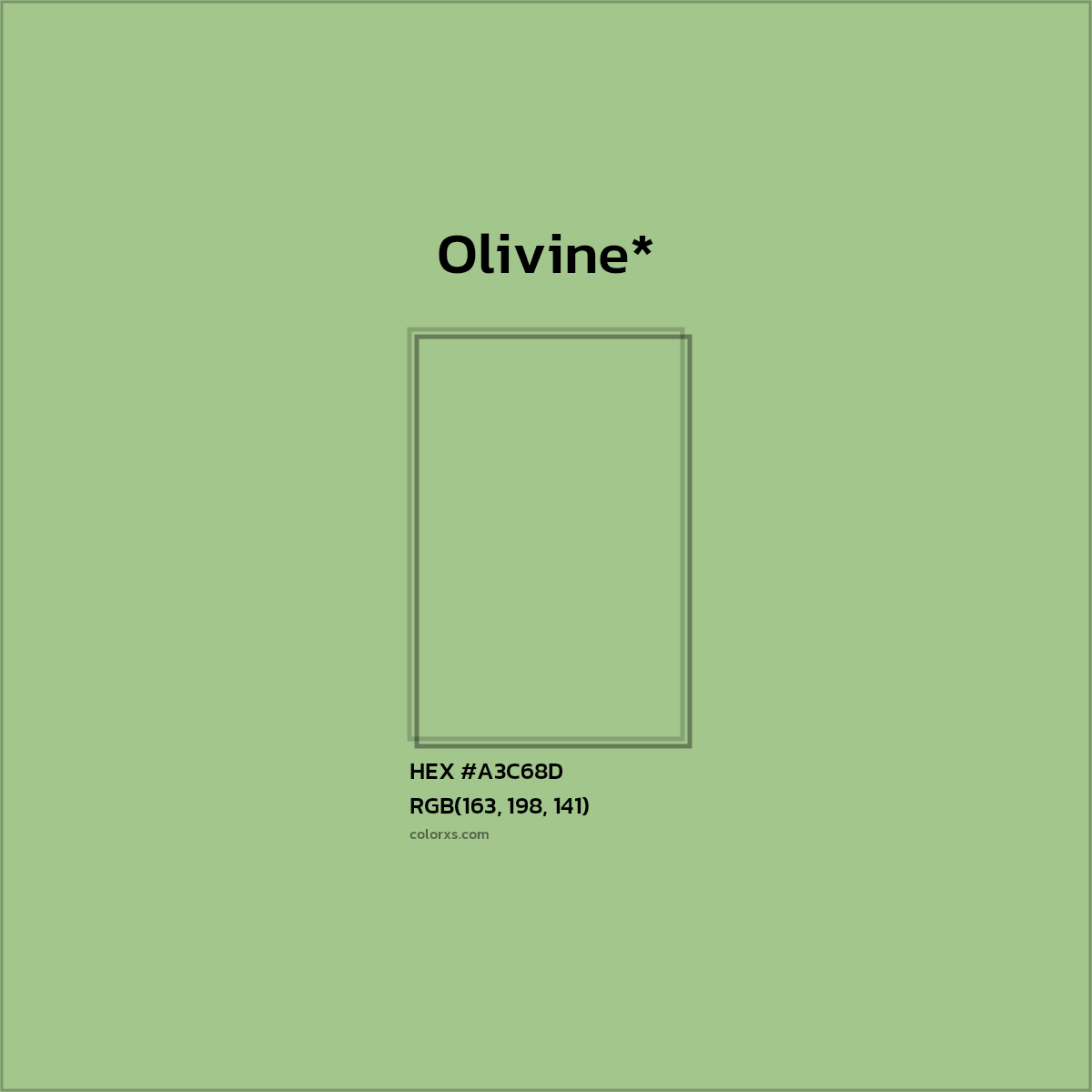 HEX #A3C68D Color Name, Color Code, Palettes, Similar Paints, Images