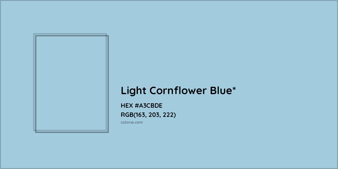 HEX #A3CBDE Color Name, Color Code, Palettes, Similar Paints, Images