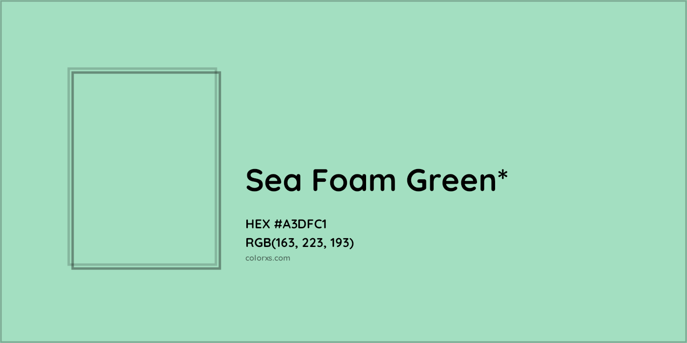 HEX #A3DFC1 Color Name, Color Code, Palettes, Similar Paints, Images