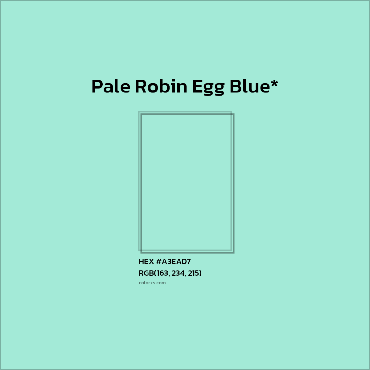 HEX #A3EAD7 Color Name, Color Code, Palettes, Similar Paints, Images