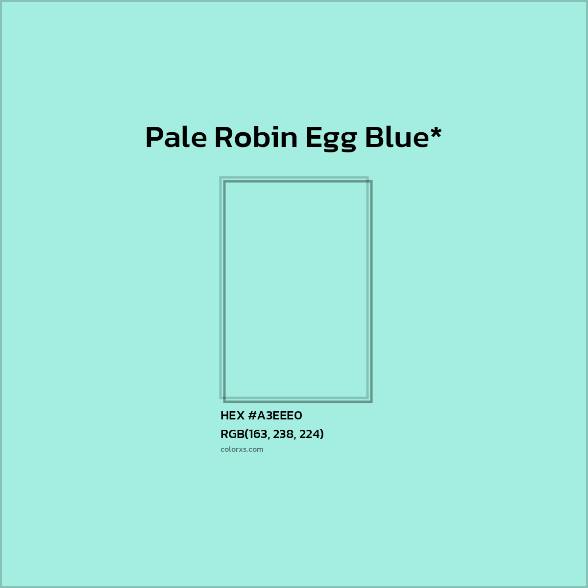 HEX #A3EEE0 Color Name, Color Code, Palettes, Similar Paints, Images