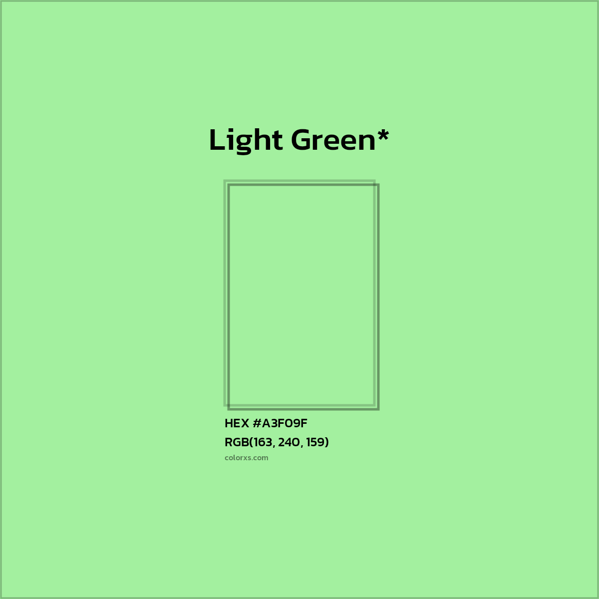HEX #A3F09F Color Name, Color Code, Palettes, Similar Paints, Images