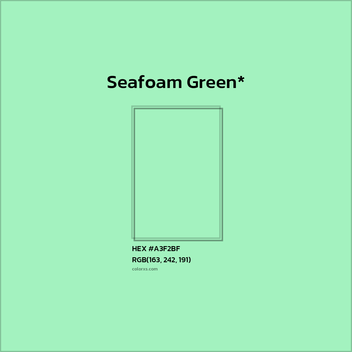 HEX #A3F2BF Color Name, Color Code, Palettes, Similar Paints, Images