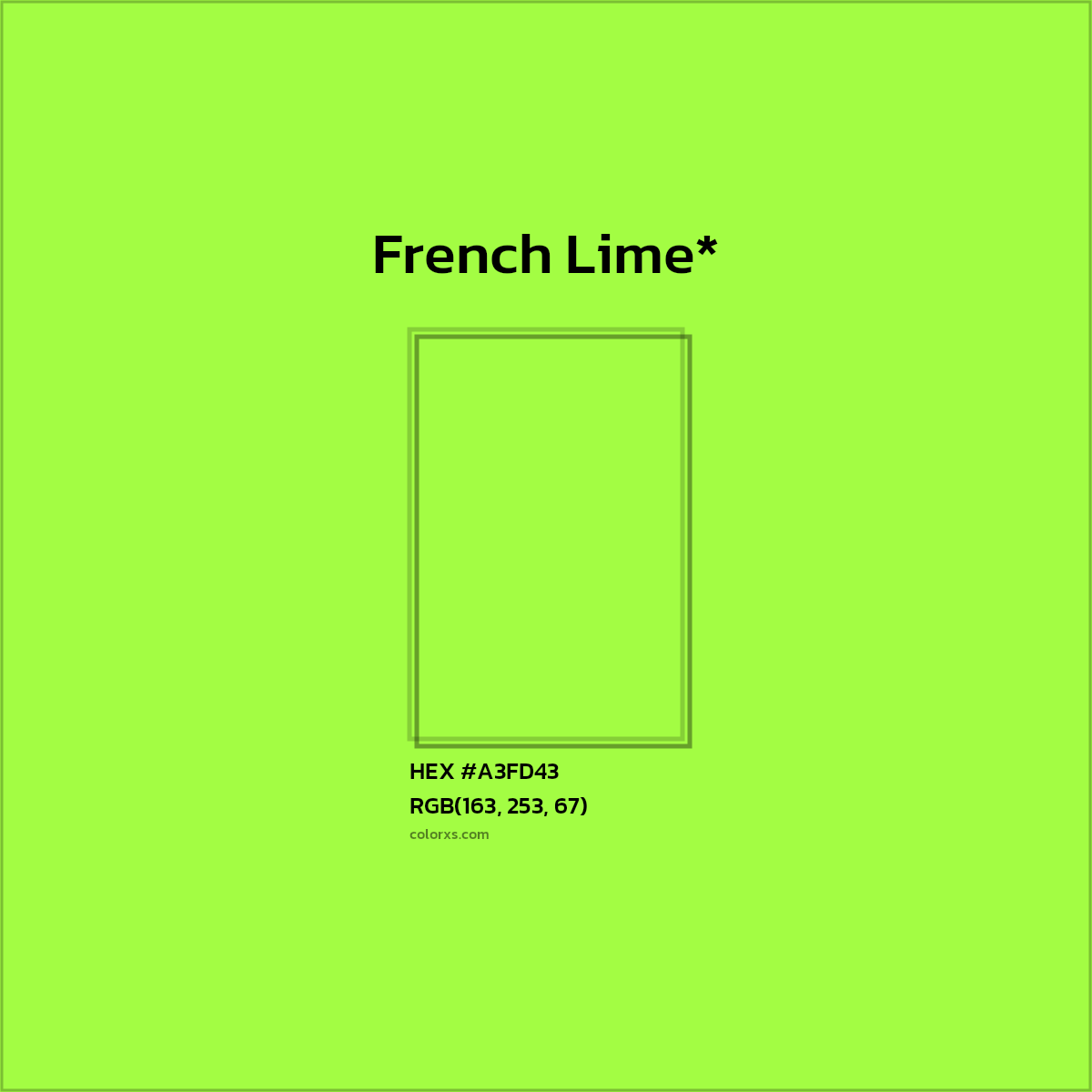 HEX #A3FD43 Color Name, Color Code, Palettes, Similar Paints, Images