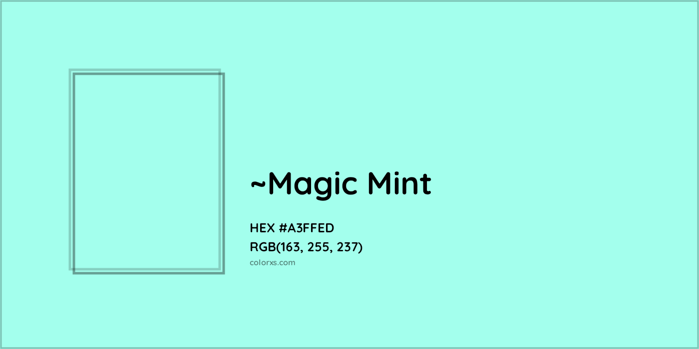 HEX #A3FFED Color Name, Color Code, Palettes, Similar Paints, Images