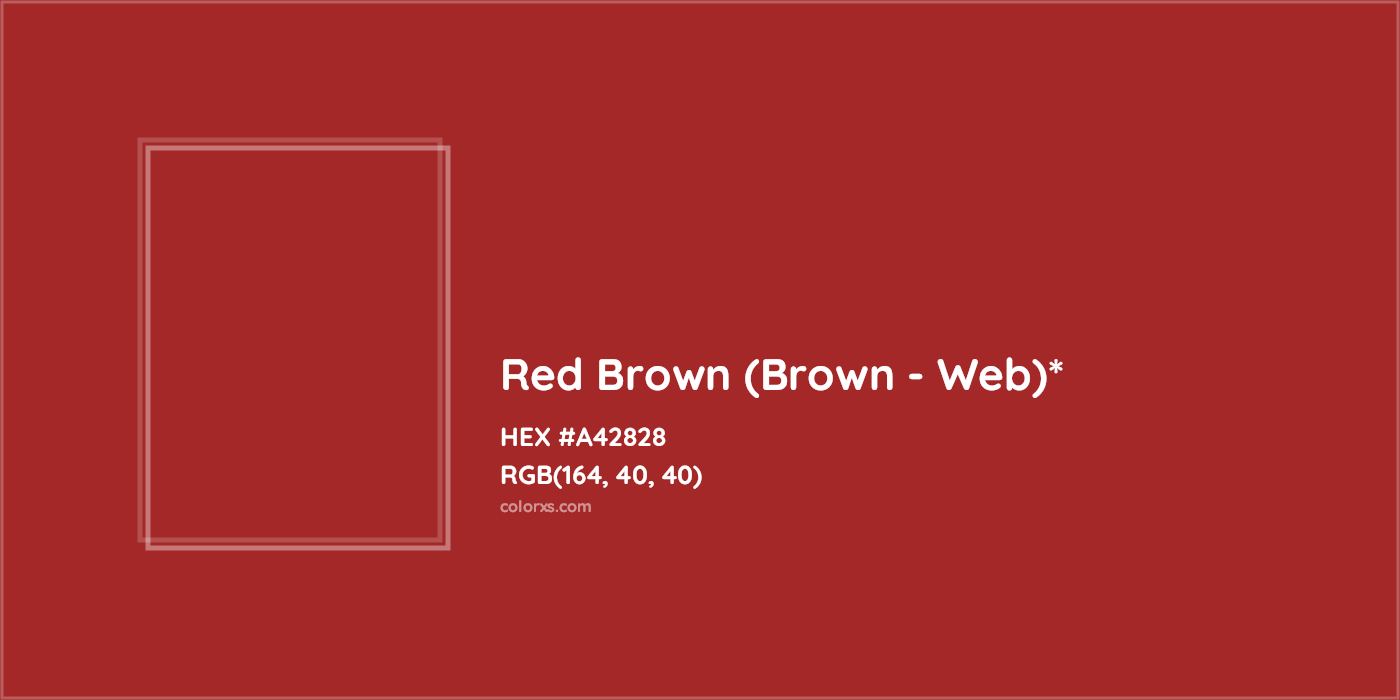 HEX #A42828 Color Name, Color Code, Palettes, Similar Paints, Images