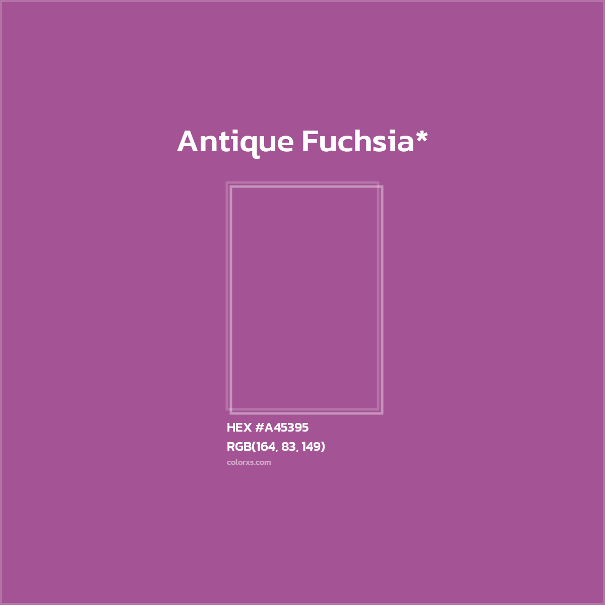 HEX #A45395 Color Name, Color Code, Palettes, Similar Paints, Images