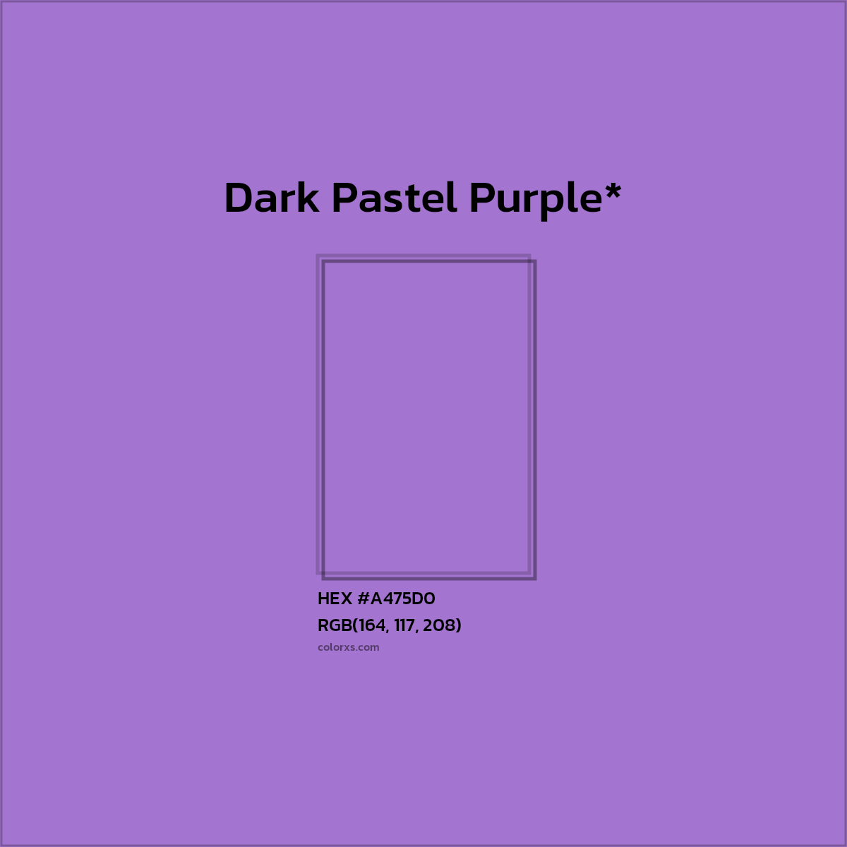 HEX #A475D0 Color Name, Color Code, Palettes, Similar Paints, Images