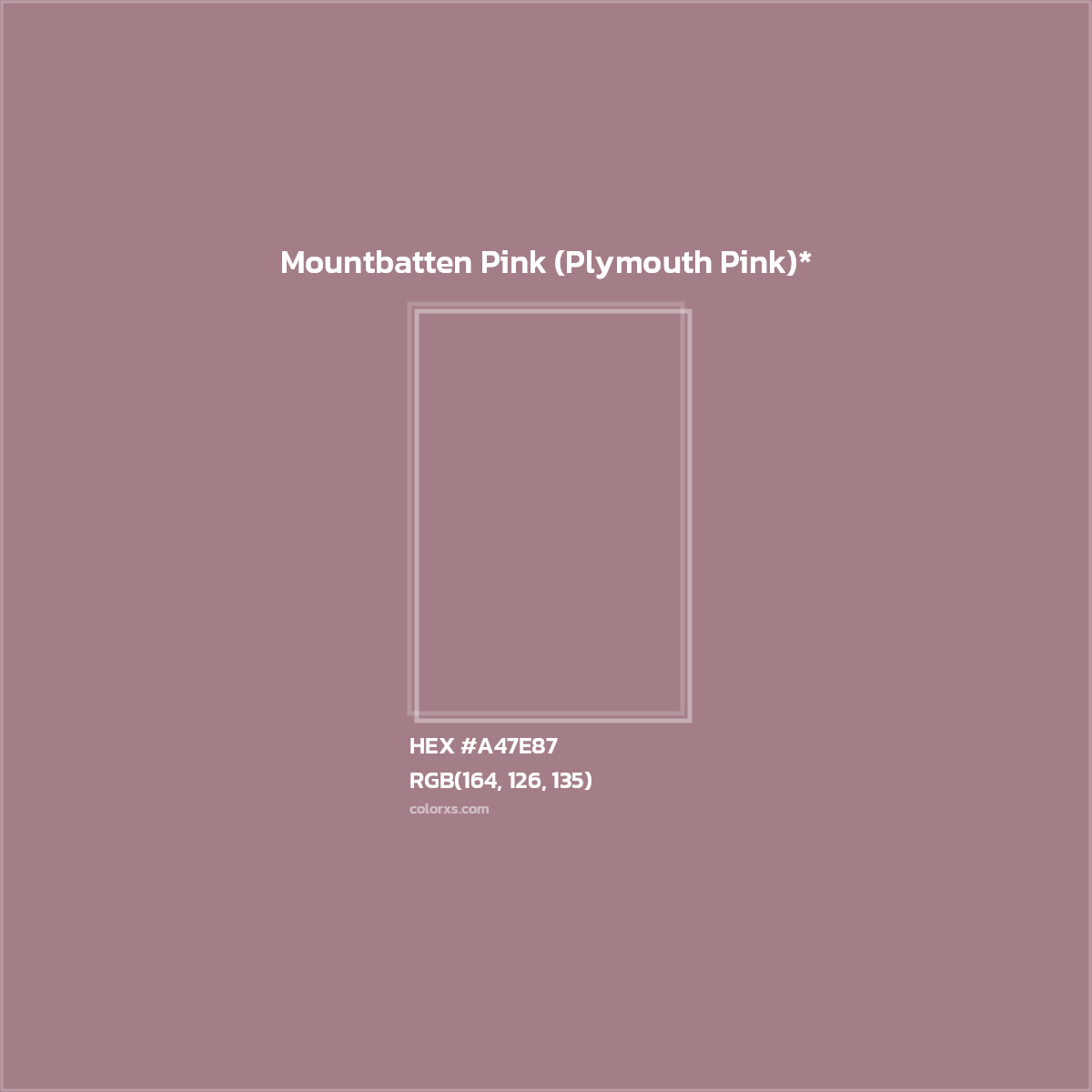 HEX #A47E87 Color Name, Color Code, Palettes, Similar Paints, Images