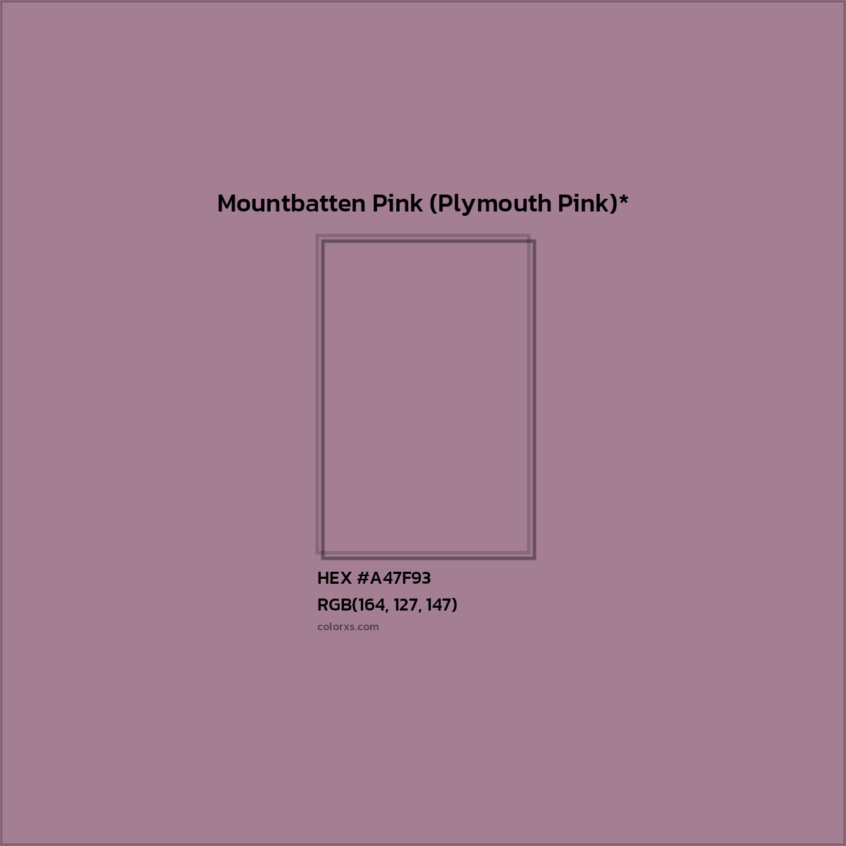 HEX #A47F93 Color Name, Color Code, Palettes, Similar Paints, Images