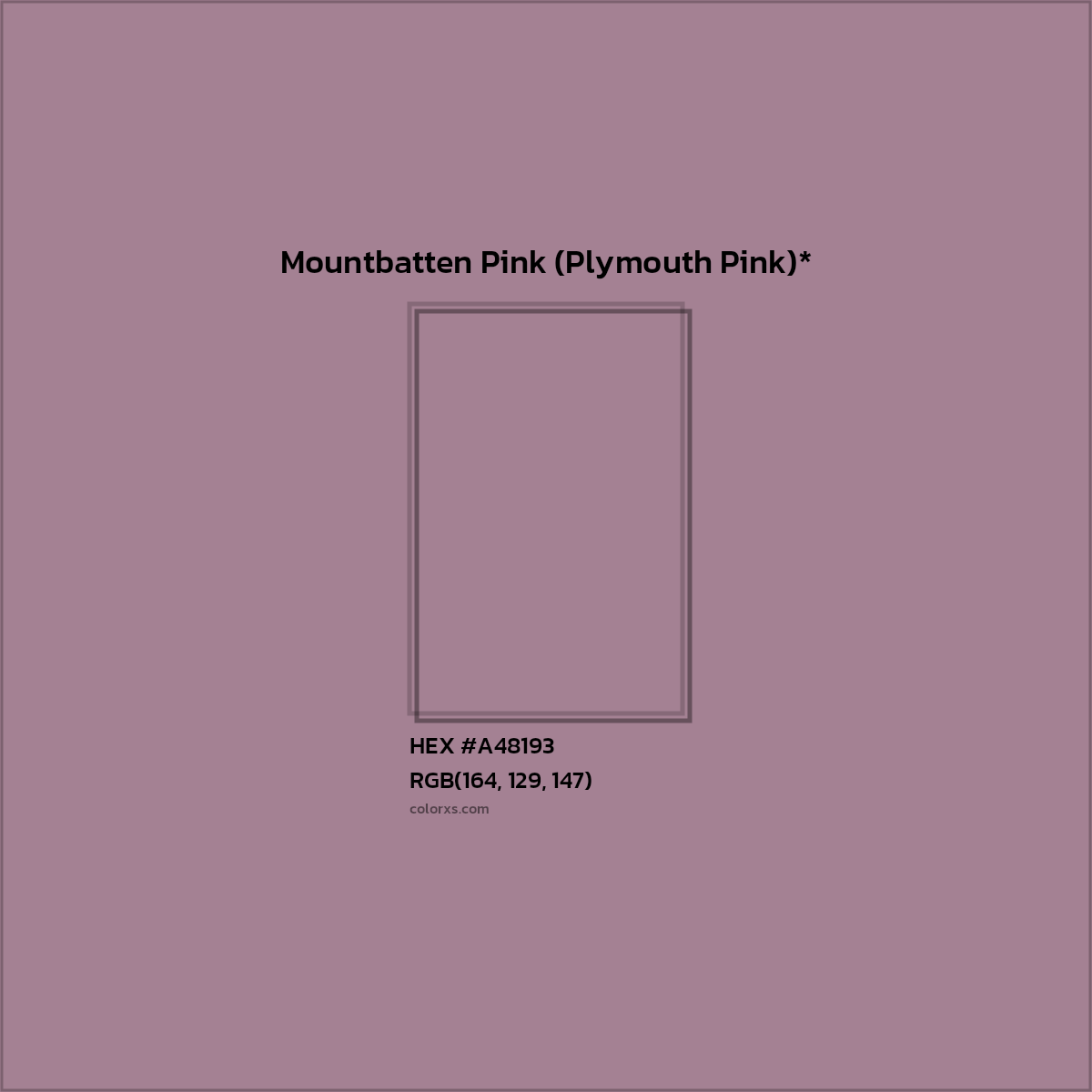 HEX #A48193 Color Name, Color Code, Palettes, Similar Paints, Images