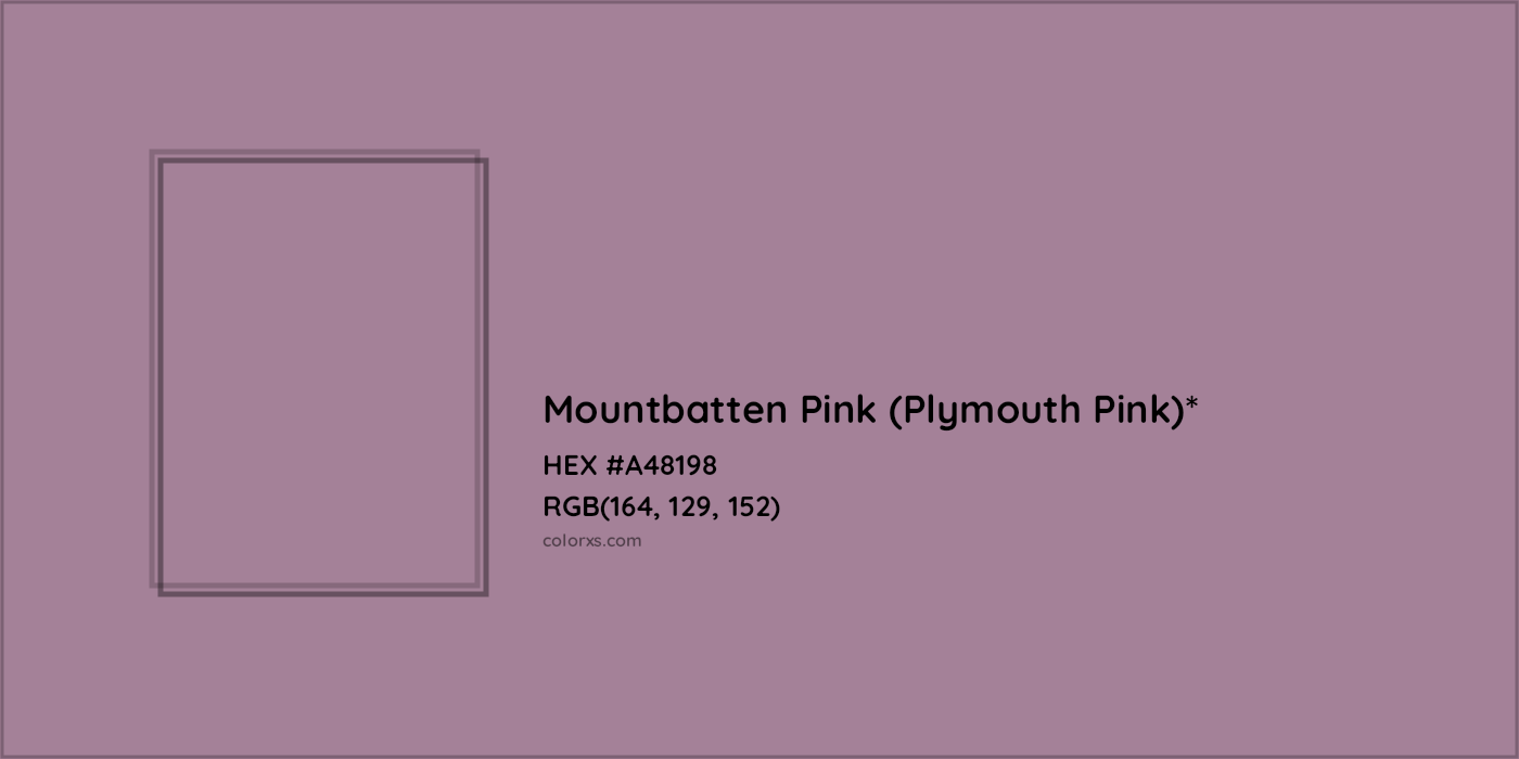 HEX #A48198 Color Name, Color Code, Palettes, Similar Paints, Images