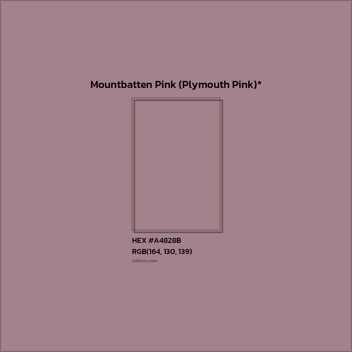 HEX #A4828B Color Name, Color Code, Palettes, Similar Paints, Images