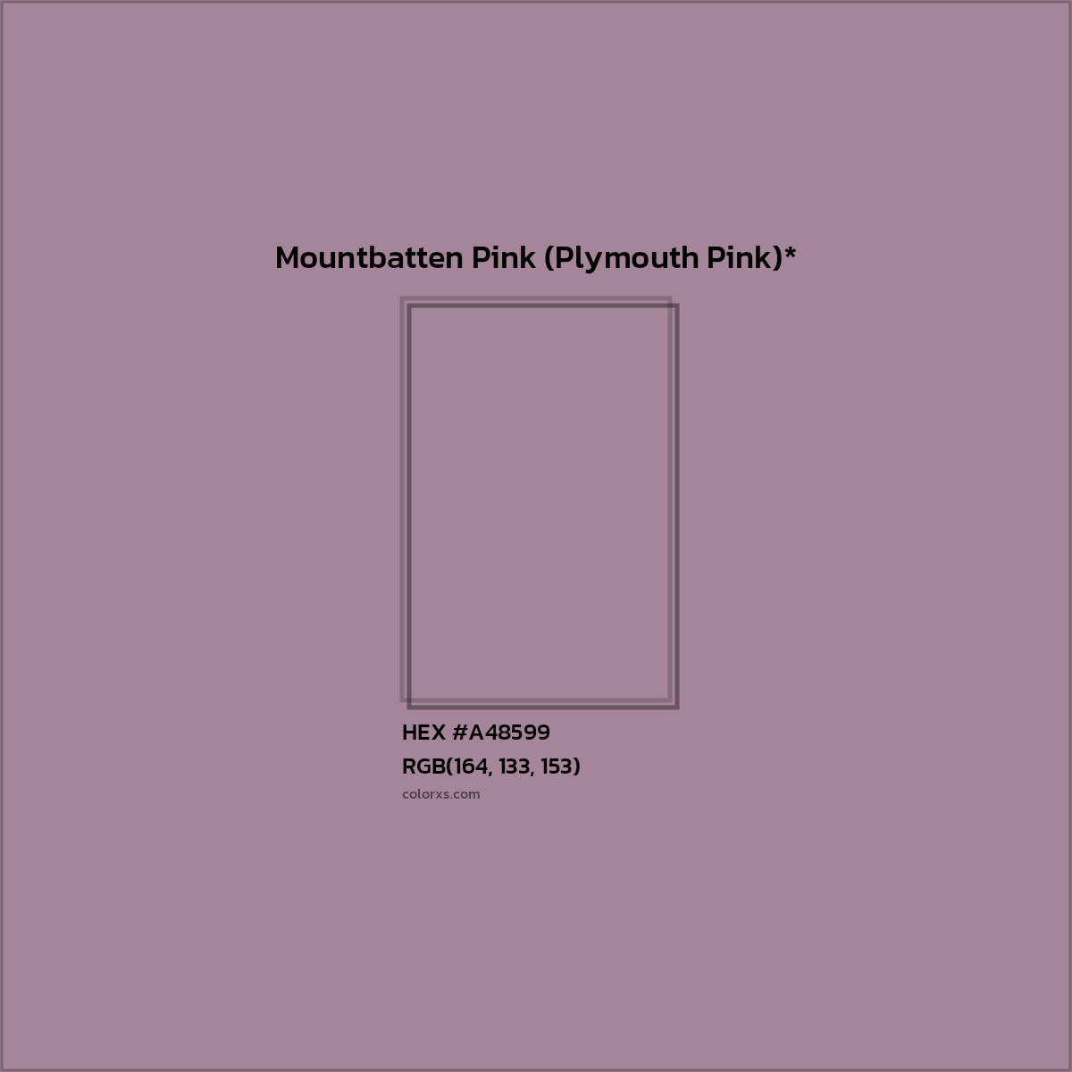 HEX #A48599 Color Name, Color Code, Palettes, Similar Paints, Images