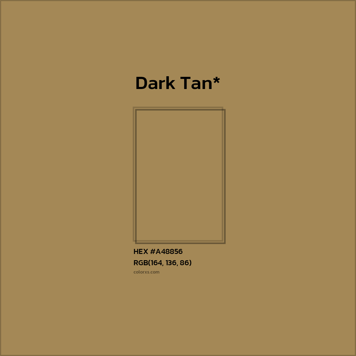 HEX #A48856 Color Name, Color Code, Palettes, Similar Paints, Images