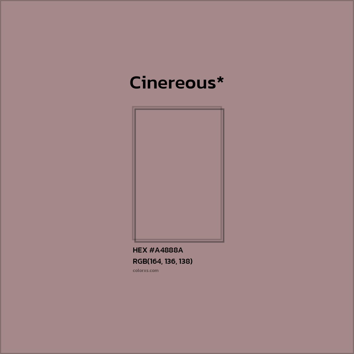 HEX #A4888A Color Name, Color Code, Palettes, Similar Paints, Images