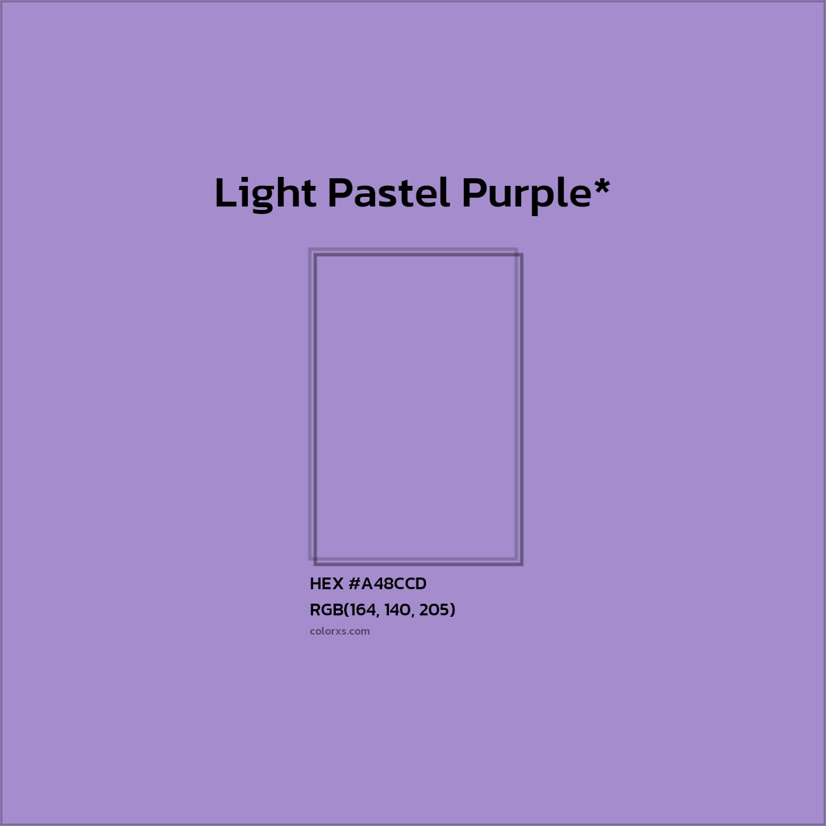 HEX #A48CCD Color Name, Color Code, Palettes, Similar Paints, Images