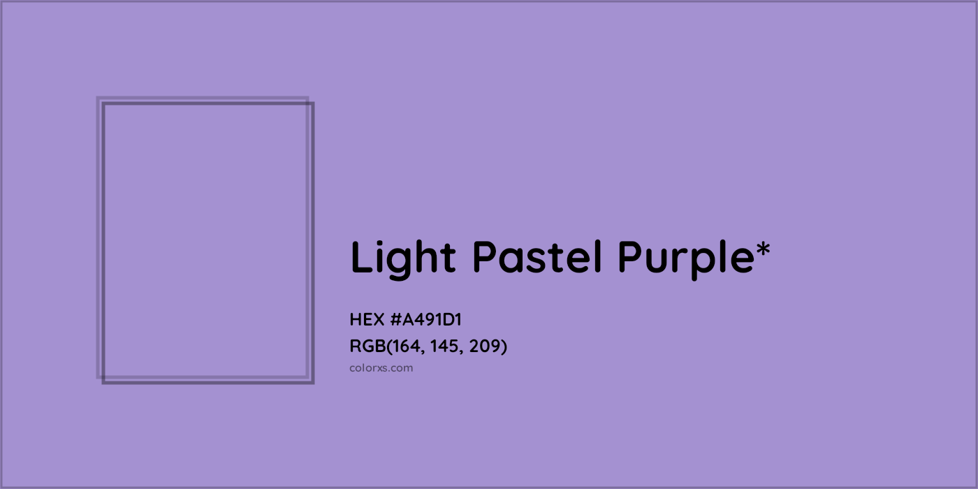 HEX #A491D1 Color Name, Color Code, Palettes, Similar Paints, Images