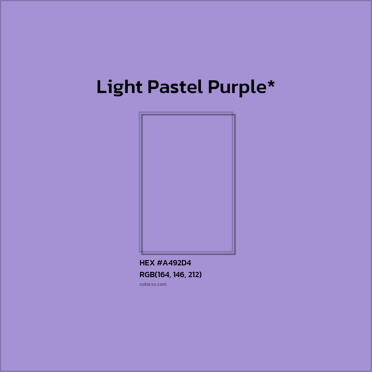 HEX #A492D4 Color Name, Color Code, Palettes, Similar Paints, Images