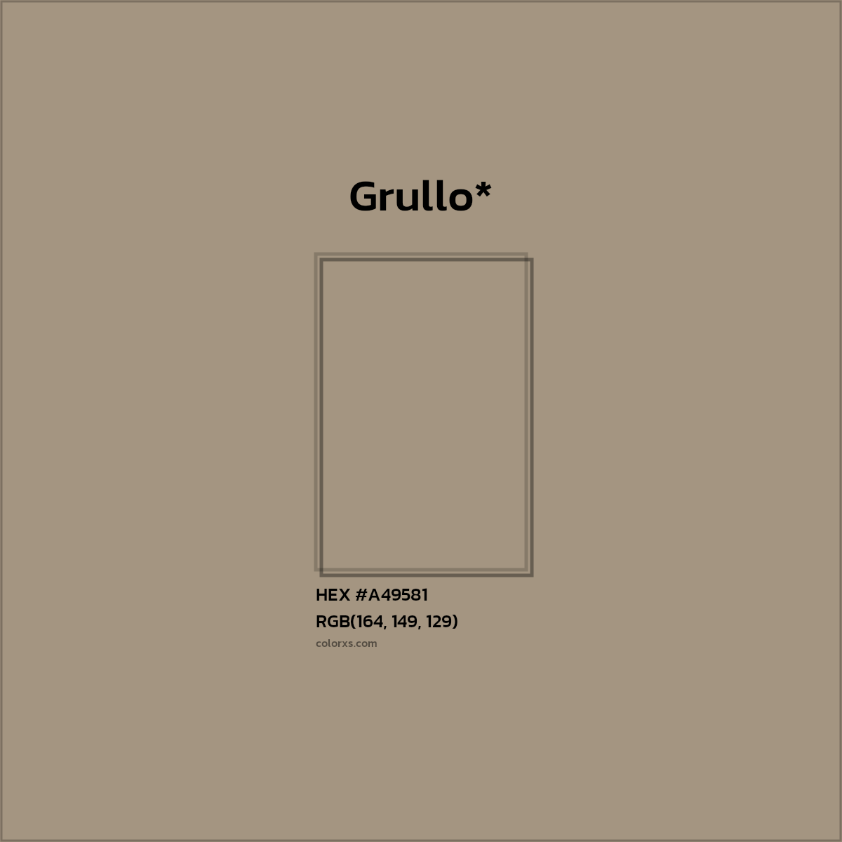 HEX #A49581 Color Name, Color Code, Palettes, Similar Paints, Images