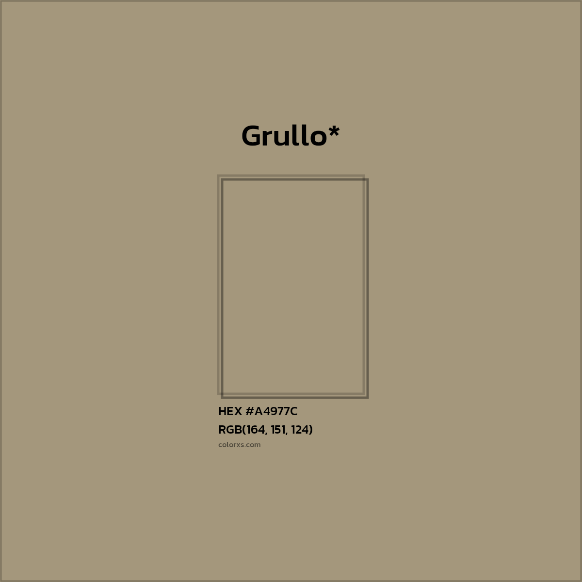 HEX #A4977C Color Name, Color Code, Palettes, Similar Paints, Images