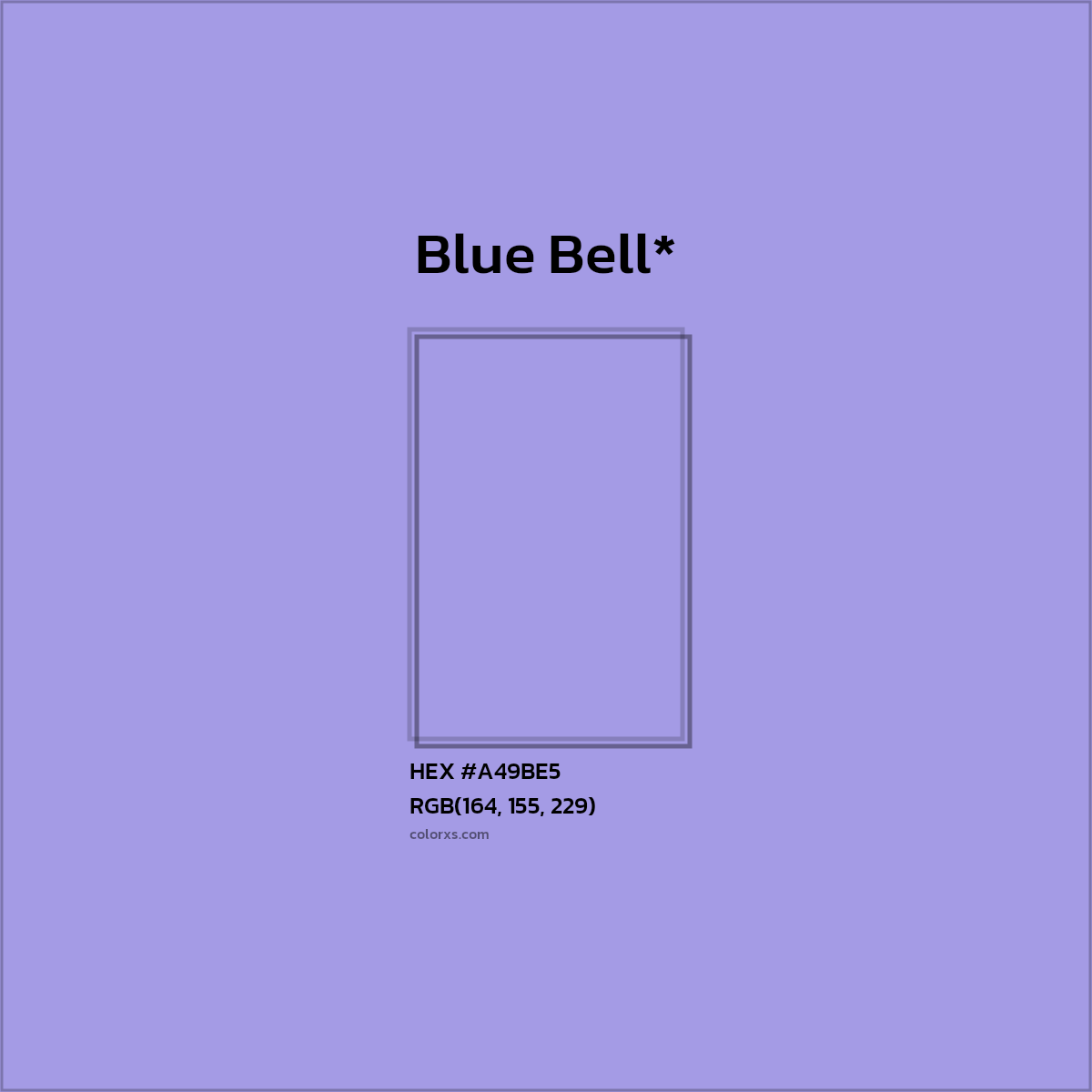 HEX #A49BE5 Color Name, Color Code, Palettes, Similar Paints, Images