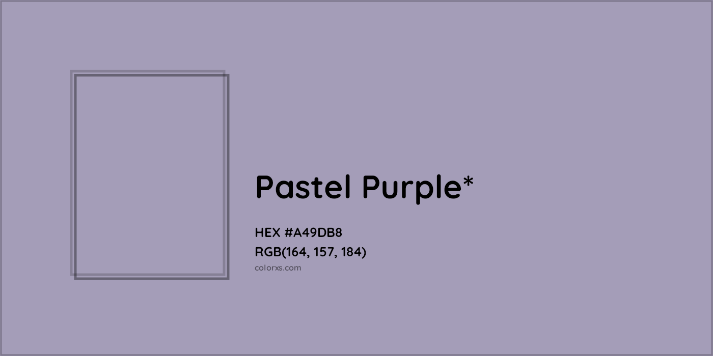 HEX #A49DB8 Color Name, Color Code, Palettes, Similar Paints, Images