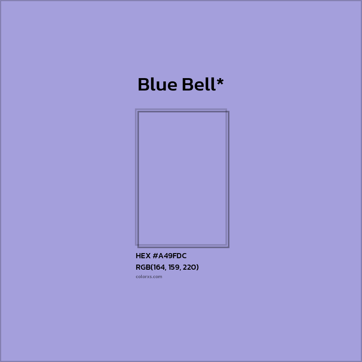 HEX #A49FDC Color Name, Color Code, Palettes, Similar Paints, Images