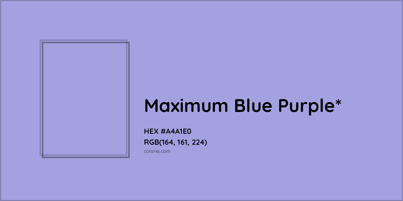 HEX #A4A1E0 Color Name, Color Code, Palettes, Similar Paints, Images