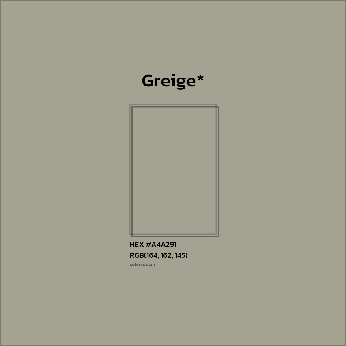 HEX #A4A291 Color Name, Color Code, Palettes, Similar Paints, Images