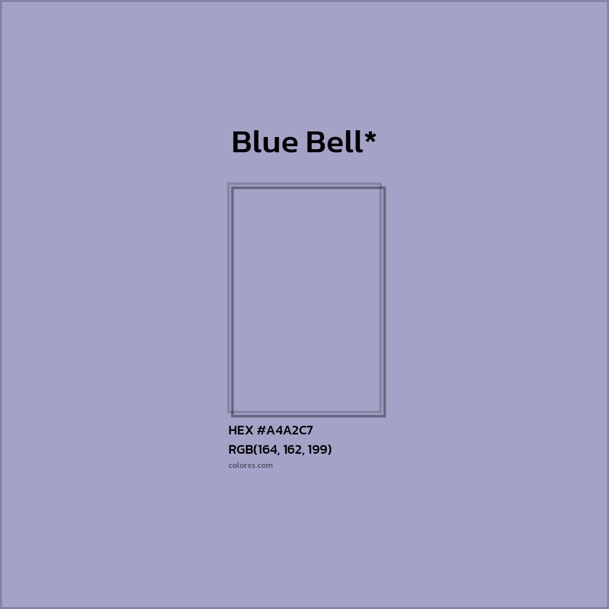 HEX #A4A2C7 Color Name, Color Code, Palettes, Similar Paints, Images