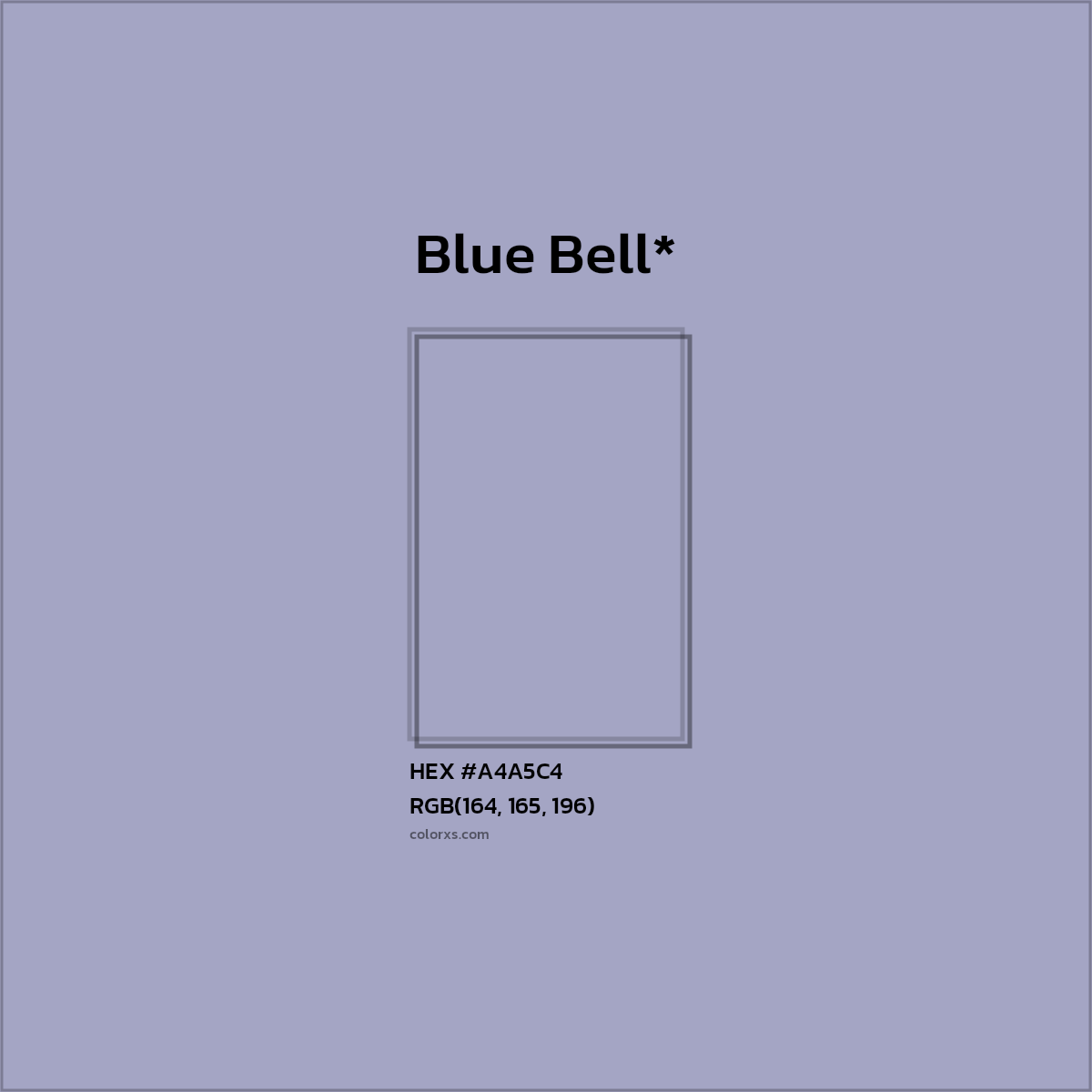 HEX #A4A5C4 Color Name, Color Code, Palettes, Similar Paints, Images