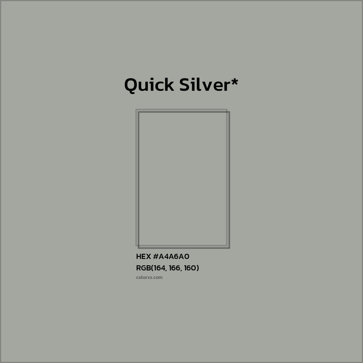 HEX #A4A6A0 Color Name, Color Code, Palettes, Similar Paints, Images