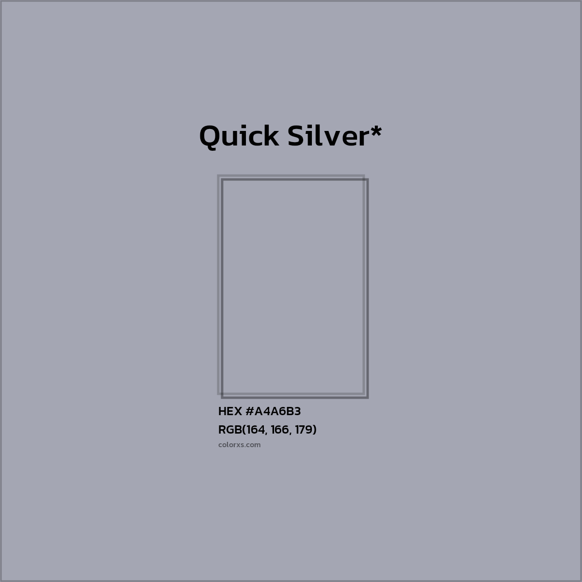 HEX #A4A6B3 Color Name, Color Code, Palettes, Similar Paints, Images