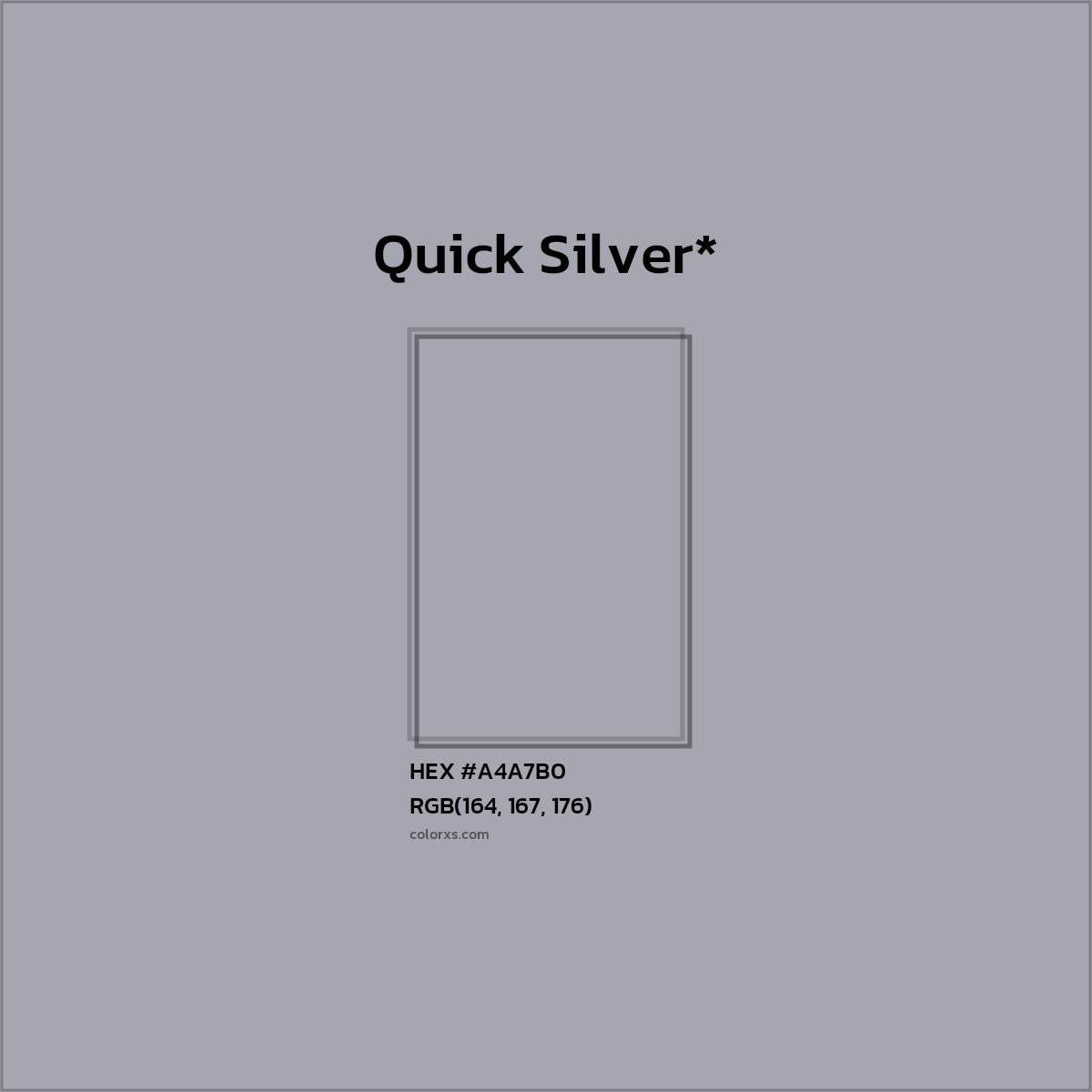 HEX #A4A7B0 Color Name, Color Code, Palettes, Similar Paints, Images