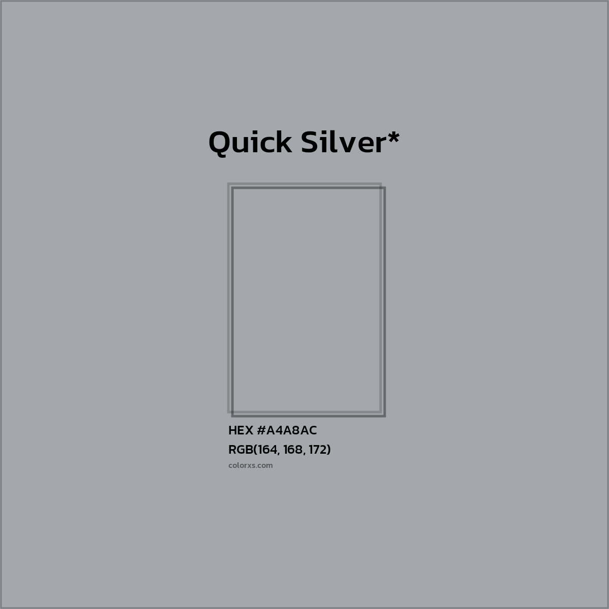 HEX #A4A8AC Color Name, Color Code, Palettes, Similar Paints, Images